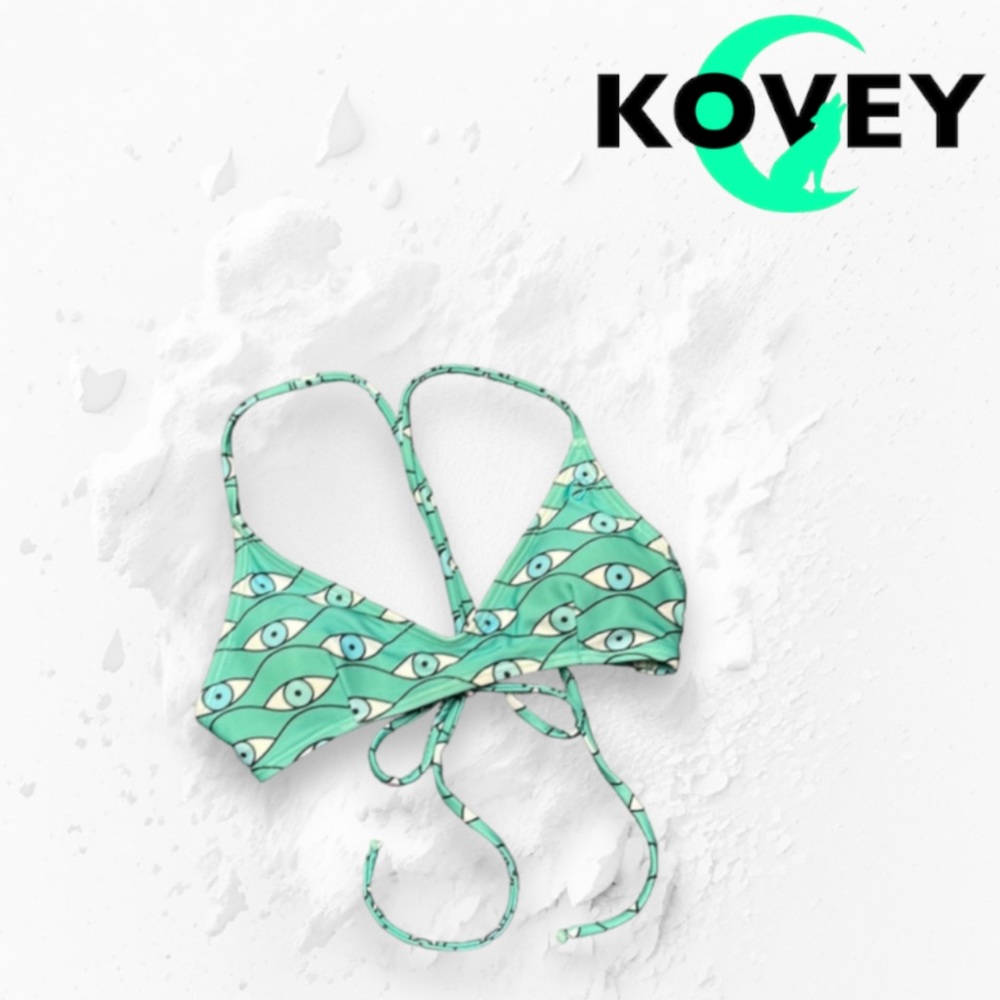 Kovey Tide All-Seeing-Eye Strappy Bikini Top